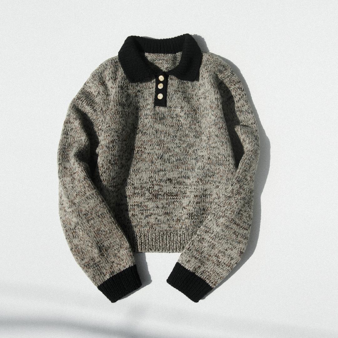 [대바늘 패키지] 블랙 페퍼 피낭시에 칼라 스웨터 (Black pepper Financier Collar Sweater)