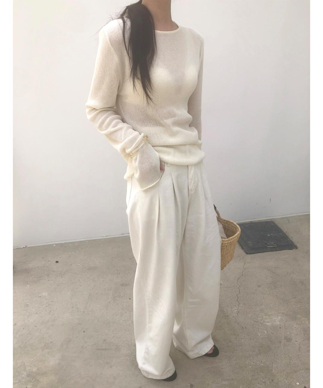 Pistachio summer long knit-3color(1-2주소요)