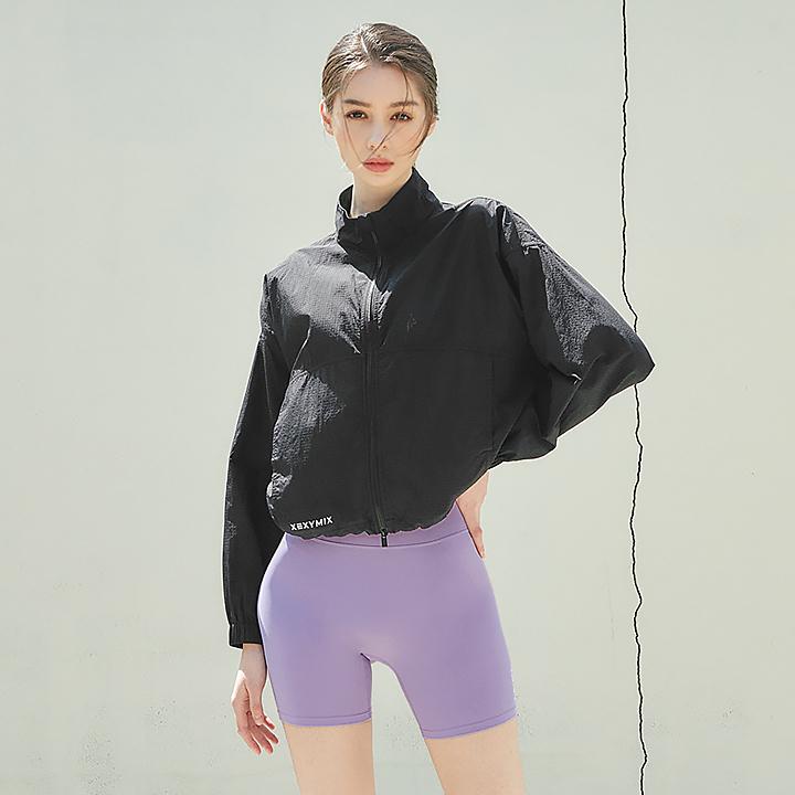 하이커 크롭 바람막이 블랙