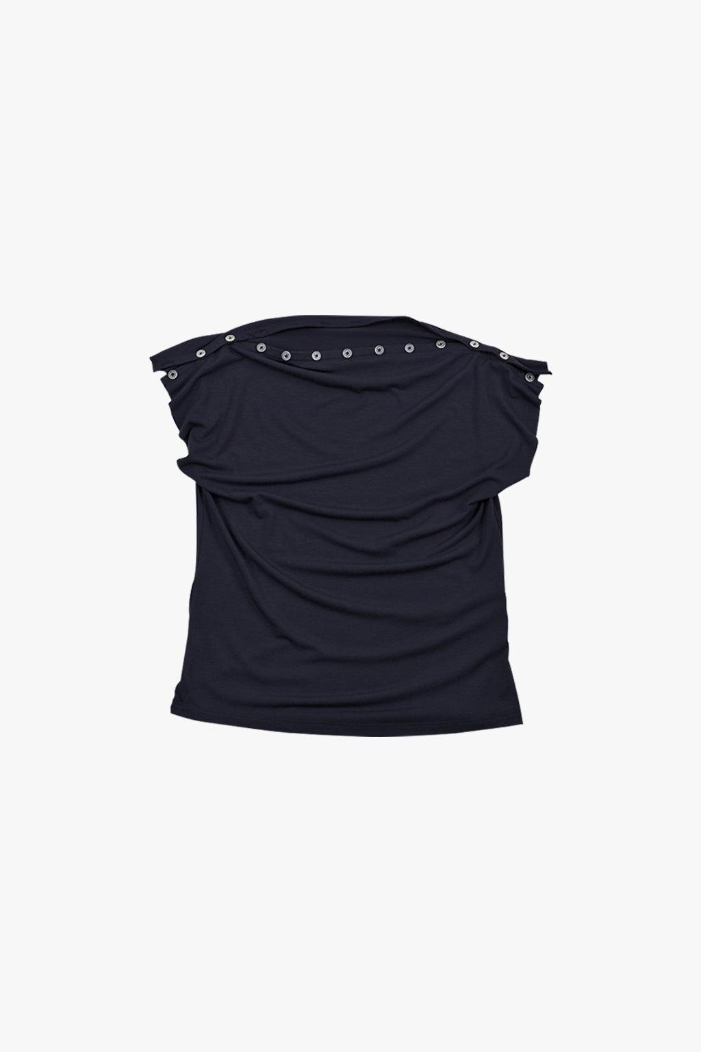 COWL SLEEVELESS 2 / CHARCOAL