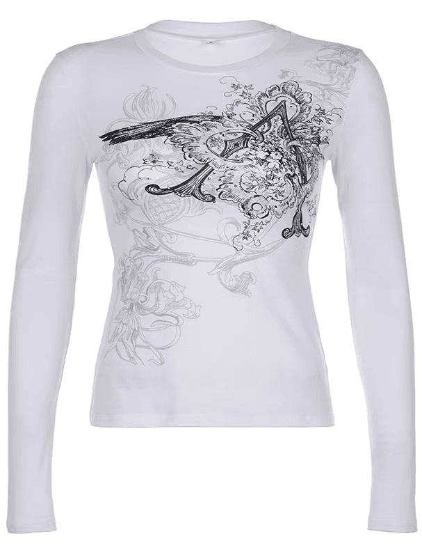 디멘션 y2k gothic printed long sleeve
