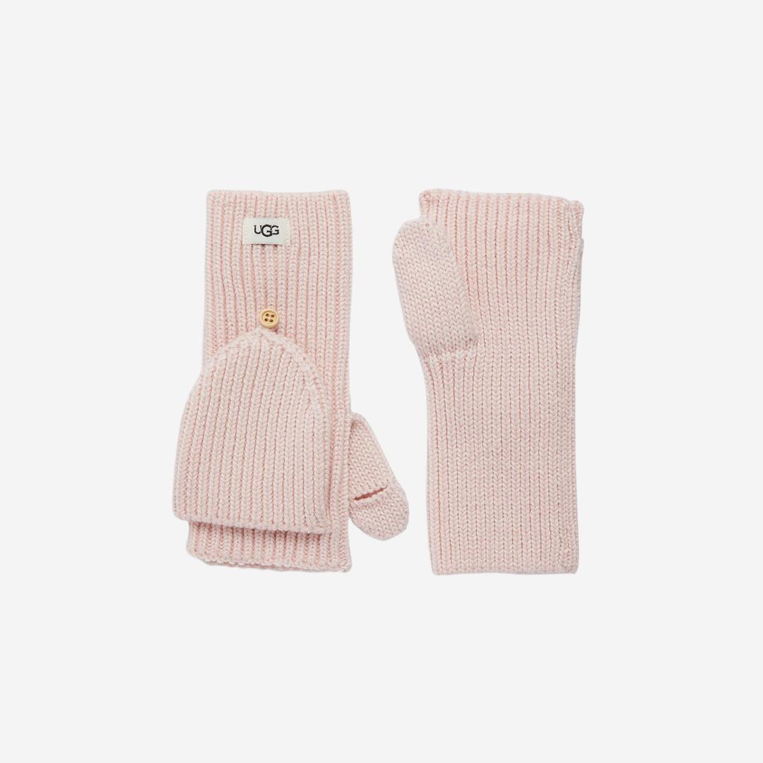 (W) UGG Cozy Knit Flip Mitten Light Pink