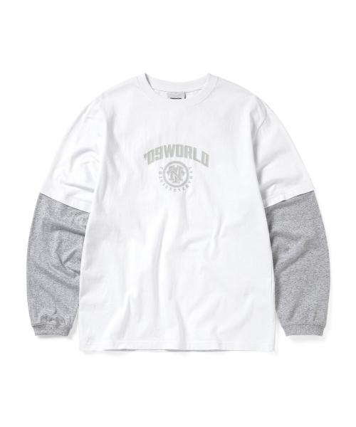 Layered L/S Tee White