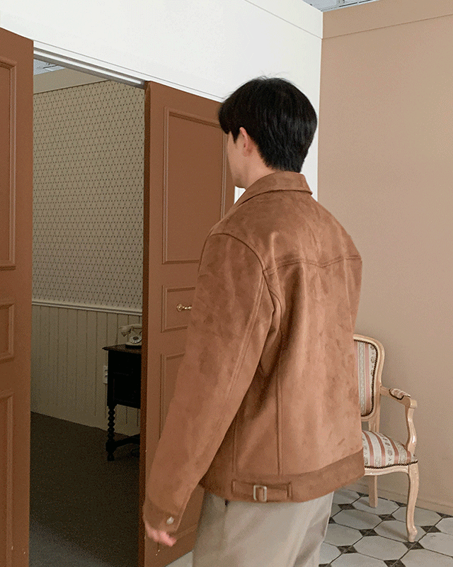 아인 스웨이드 숏 자켓