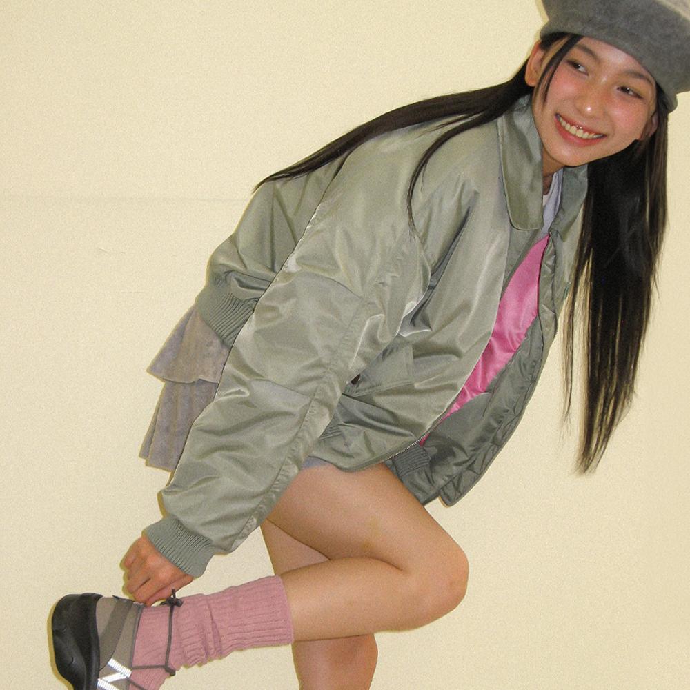 INNER POINTED BOMBER MA-1 JUMPER KHAKI