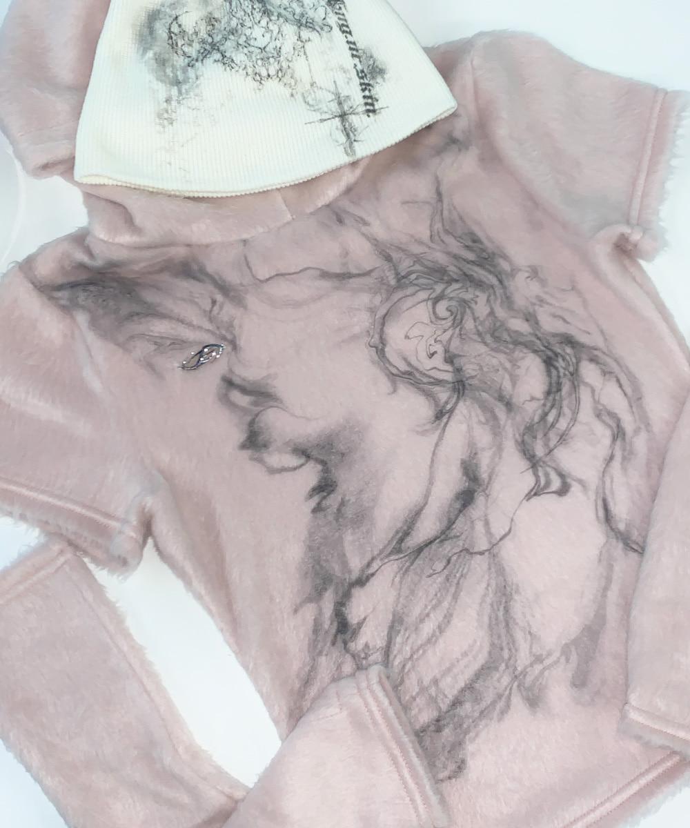 Furry hoodie set-up (Baby pink) *hugyourskin.kr exclusive color