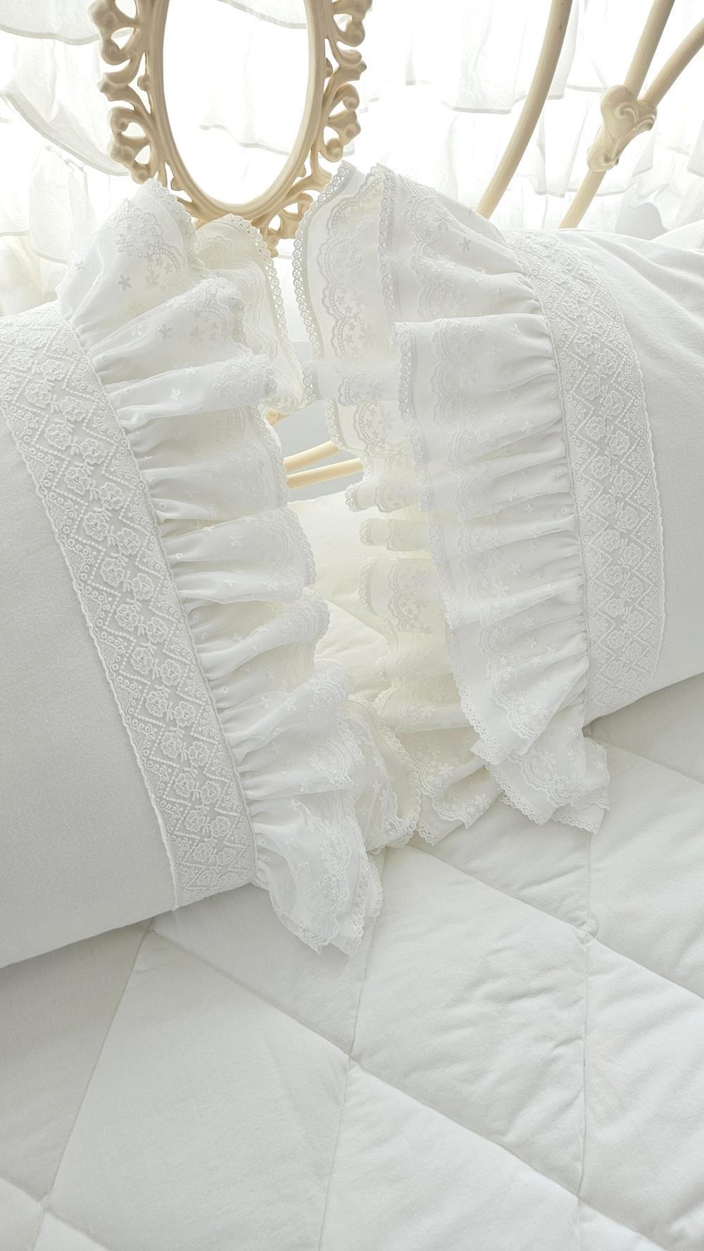 비바엘 밀크아이보리 베개커버