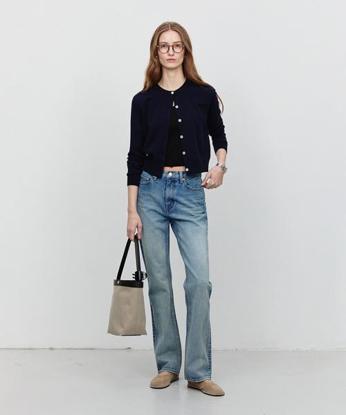 ESSENTIAL SEMI BOOT-CUT JEANS_UDPA5A206_BRUSHED BLUE