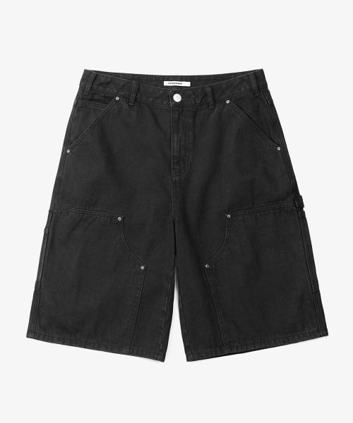 더블니 카펜터 버뮤다 데님 팬츠 (BLACK)
