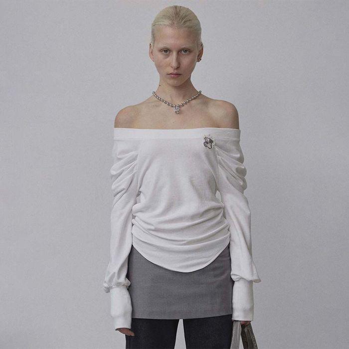 Princess Off-Shoulder Tee White
