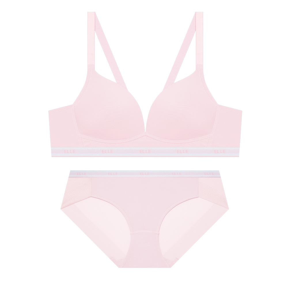 에어로쿨 컴포트핏 노와이어 브라 팬티 세트 - 라이트핑크