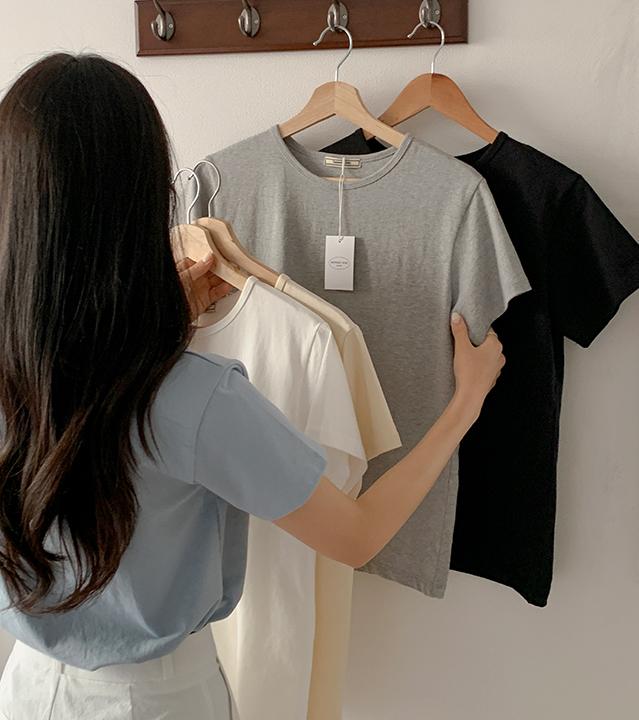 로빈유 [후기극찬🔥] [8만장돌파!!!] [HONEST, YOU] 에브리  20수 실켓 라운드 반팔 티셔츠 - t(7color)