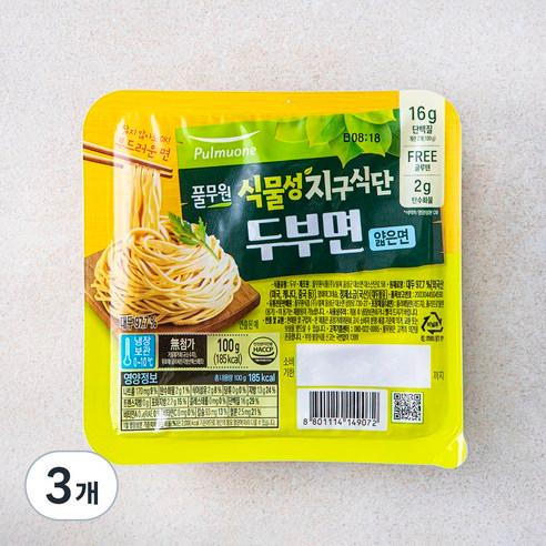풀무원 식물성 지구 식단 두부면 얇은면 3개입, 300g, 1박스 - 기타냉장/냉동면 | 쿠팡