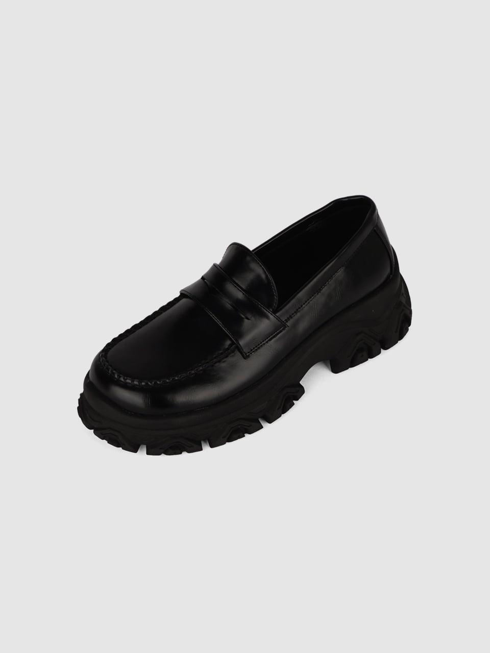 Rough Penny loafer (Black)