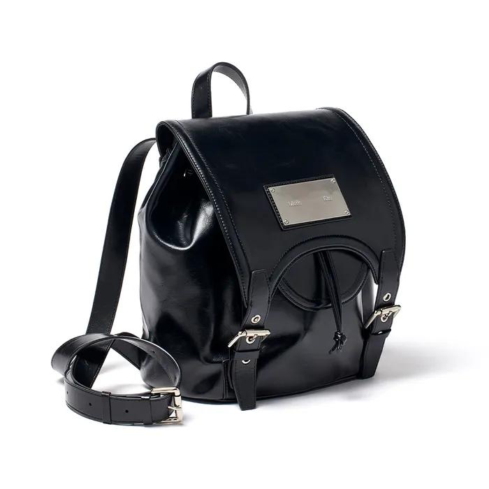 BUCKLE DETAIL BACK PACK IN BLACK