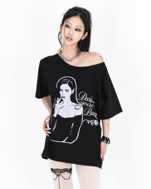 SMOKING ROSE TEE #BLACK