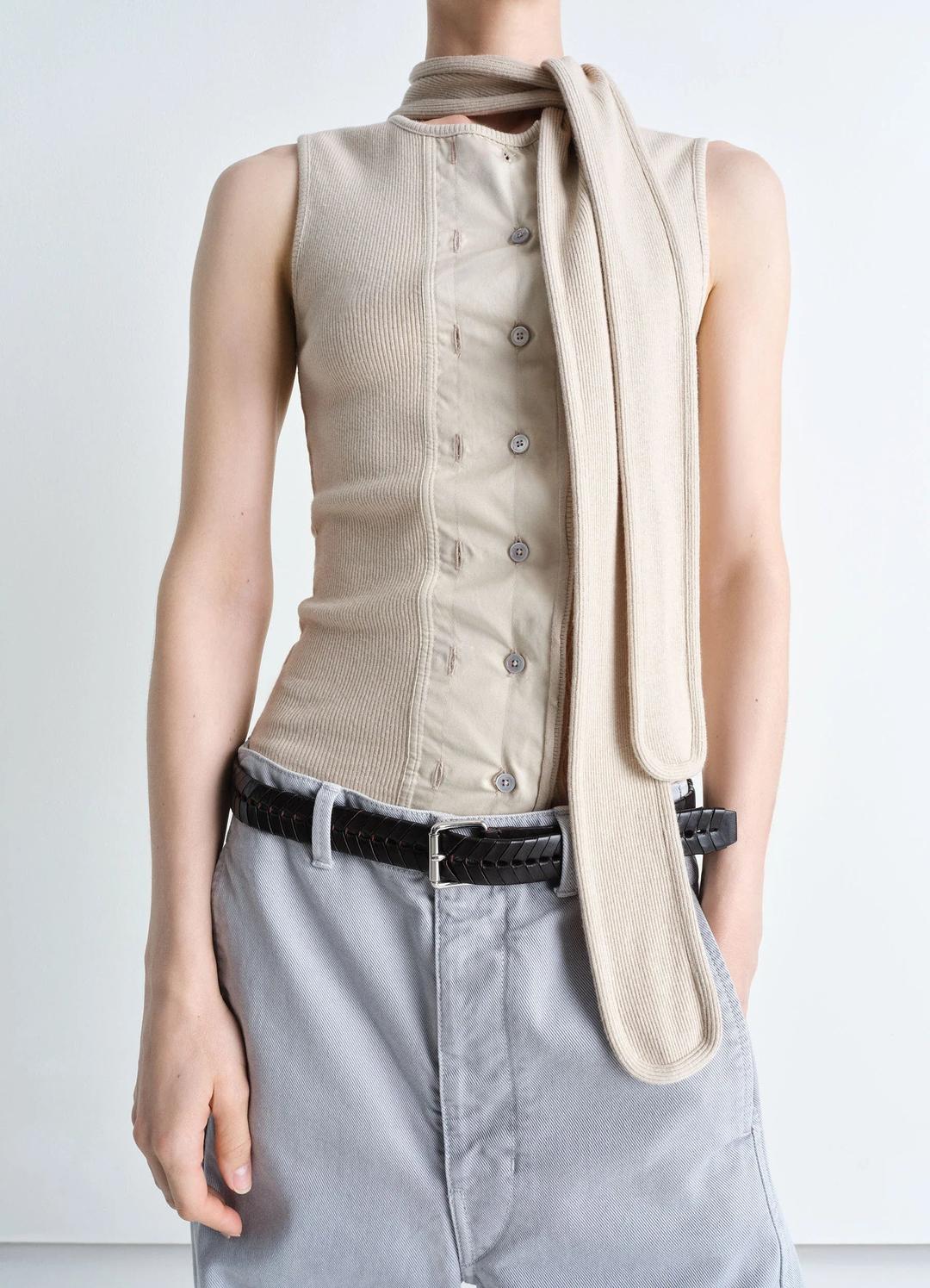 ASYMMETRICAL FITTED TOP - XS