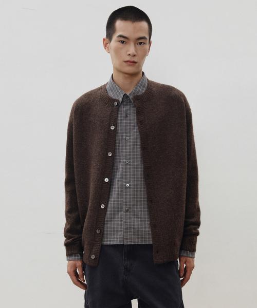 마일드 캐시라이크 라운드 가디건 [브라운]