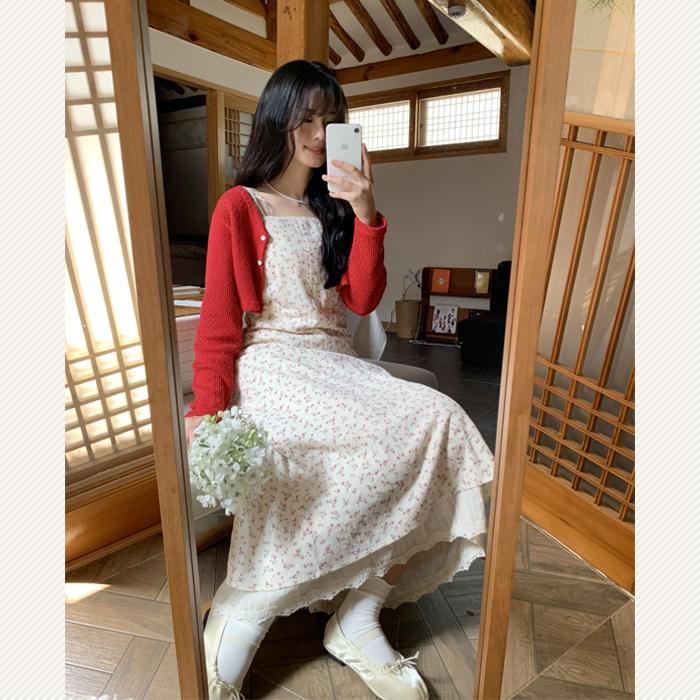 [자체제작] 나리 꽃 플라워 롱원피스
