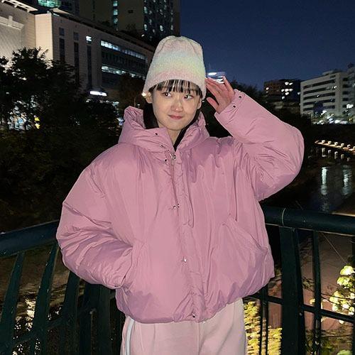 멜로우 후드 숏 패딩 (3colors)