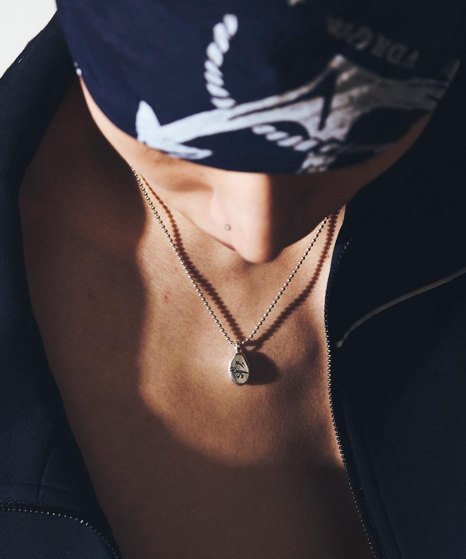 Tiny Dino Craft Necklace_[Silver]