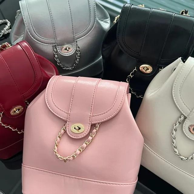 🤍컬러추가 전컬러 당일발송🤍 금장 레더 데일리 체인 복조리 백팩 가능