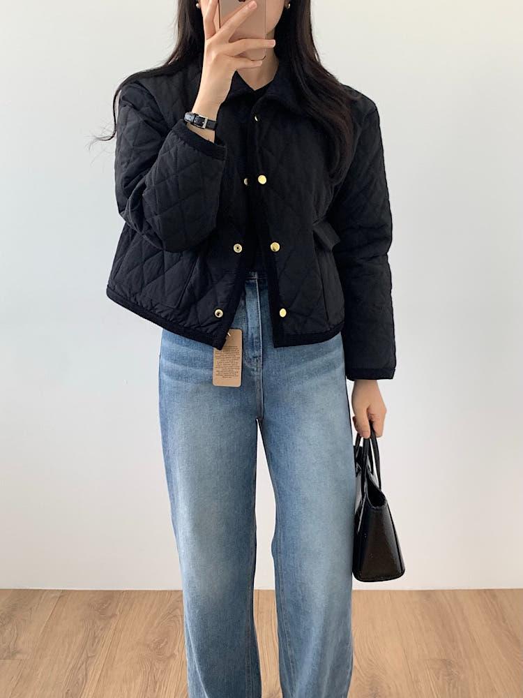 [당일배송] 배색 퀄팅 경량패딩 점퍼