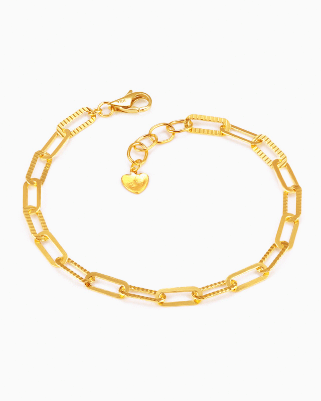 24K 벨라순금 컷팅 클립체인  팔찌(2종택1)