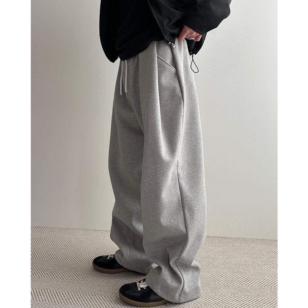 사이드 턱 와이드 스웻 팬츠 2color