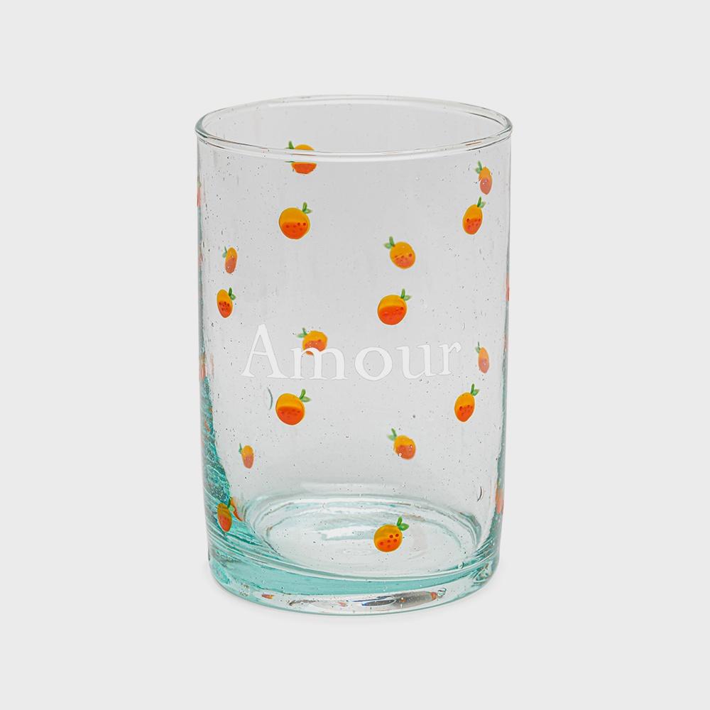PERSONNALISED GLASSES - TOUT EN ORANGES (오렌지 패턴)