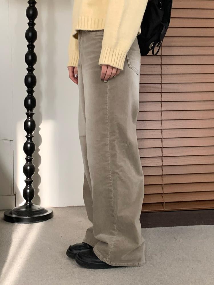 [정전기 먼지 방지] 소프트 도톰 와이드 컬러 팬츠 (2color)