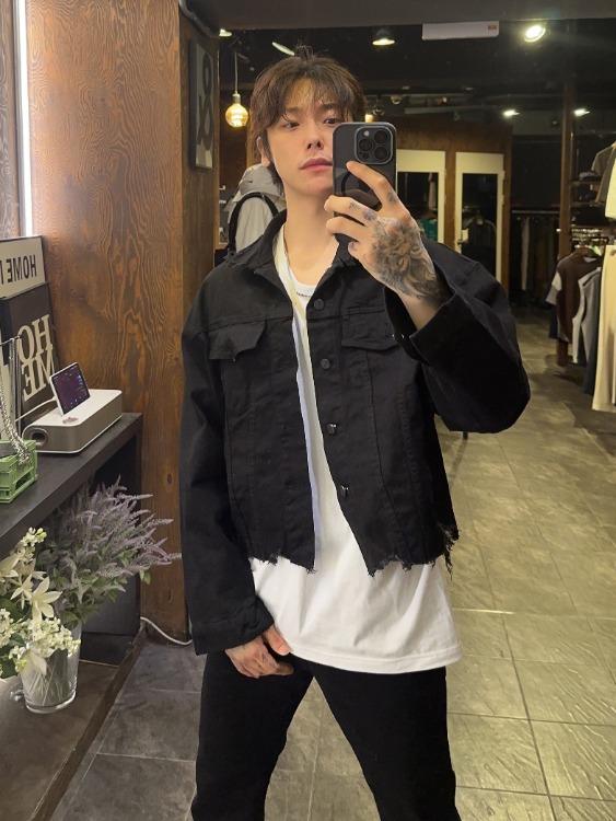 601 데미지 오버자켓 + 세미와이드 팬츠