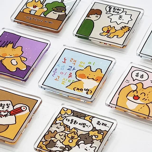 [맥세이프 변경가능] 냥짤 사각 스마트톡 ! 친구선물 유니크 인싸템 짤방 아이폰 갤럭시 Z플립