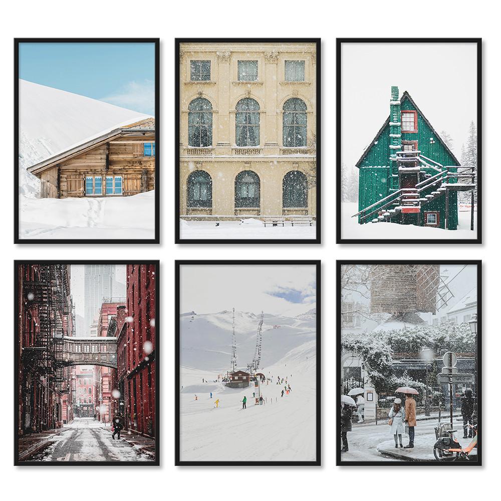 겨울 크리스마스 풍경 40종 사진 포스터 거실 카페 인테리어액자