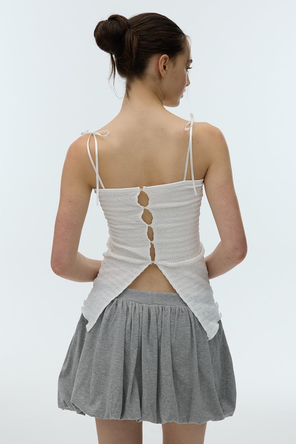 COI TWO-WAY BUTTON TUBE TOP - WHITE