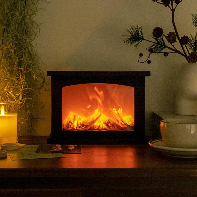 LED 벽난로 불멍 무드등 잉크 벽돌
