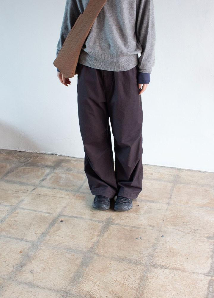 시시로 String-Tuck Cotton, Pants