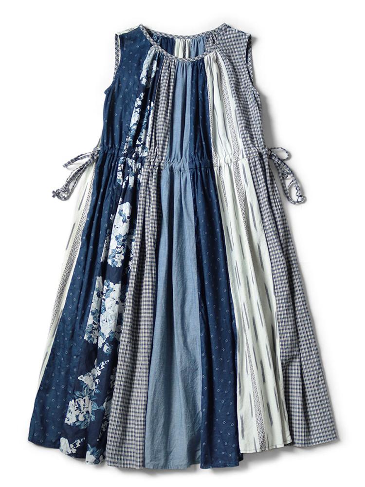 KAPITAL 캐피탈 패치워크 컬러 드레스 / K2404OP162