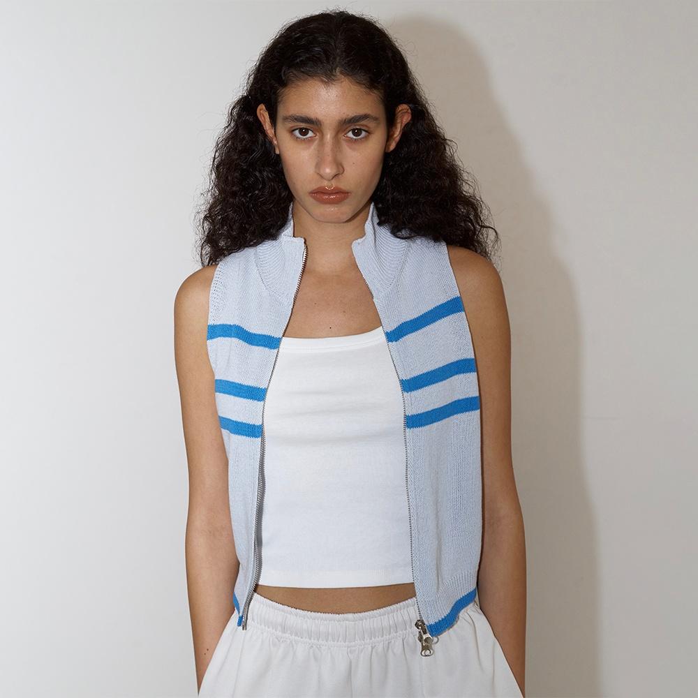 THIN KNIT VEST (PALE BLUE)