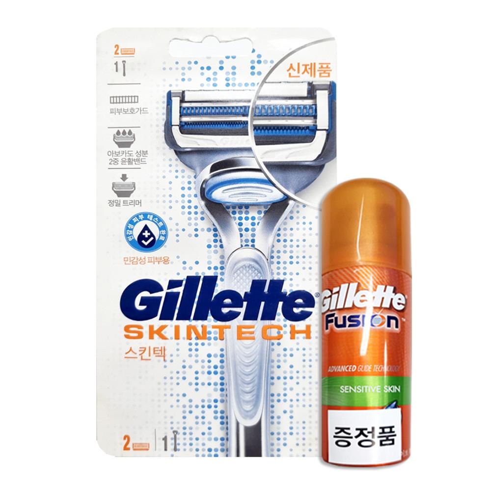 [리퍼브]질레트 스킨텍 매뉴얼 면도기 2UP + 하이드라젤 증정