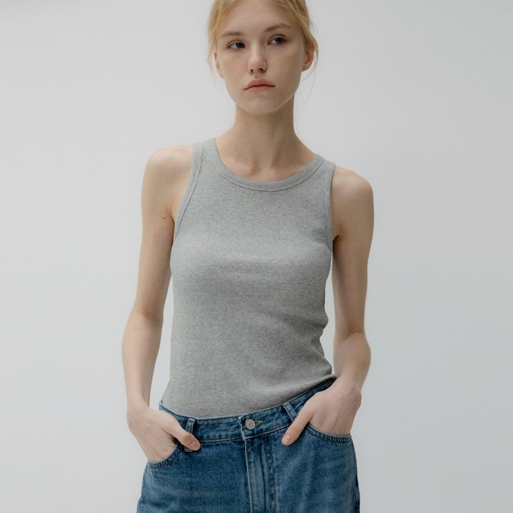 Ribbed tank top (melange)