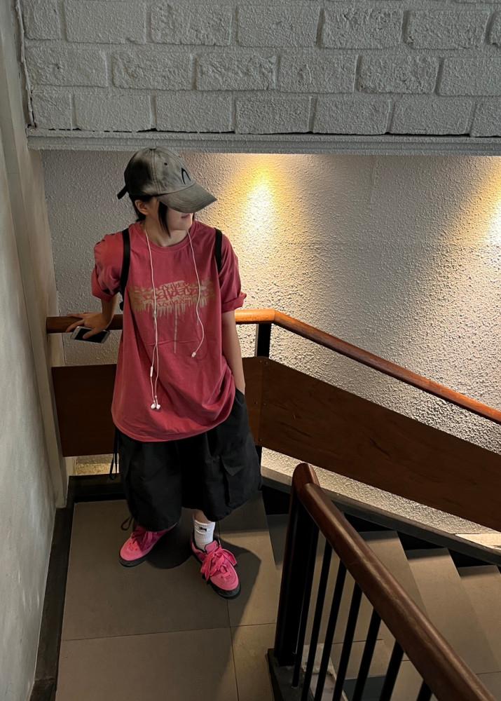 피그다잉 오버핏 반팔 티셔츠