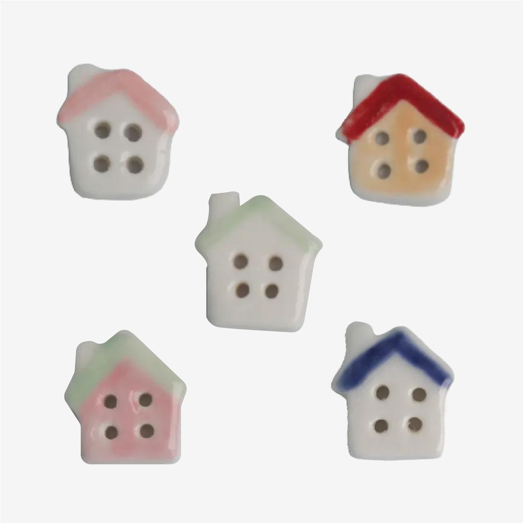 집 단추 지비츠 세트(2pcs)_(House Button Jibbitz Set)