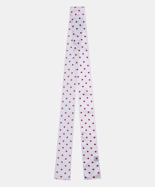 RC DOT SILK LONG SCARF SKY BLUE