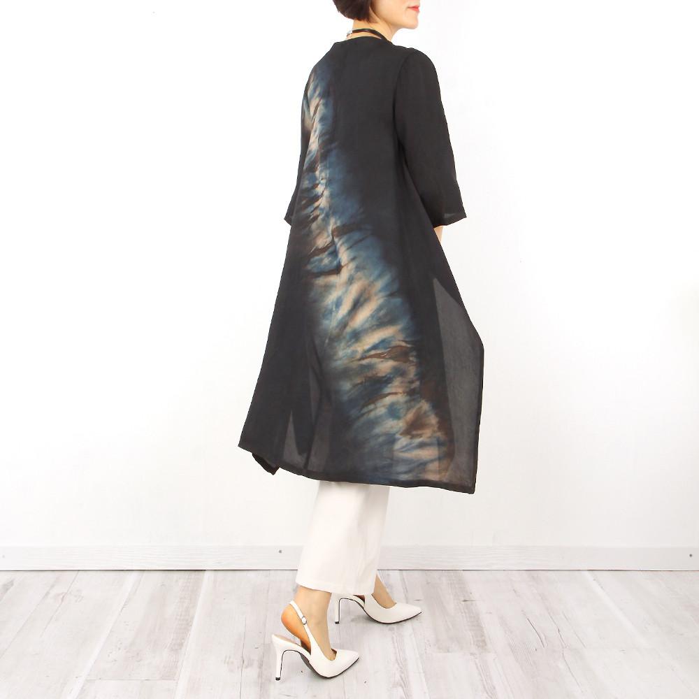 풍기 인견 옷 가오리 천연염색 블라우스 원피스