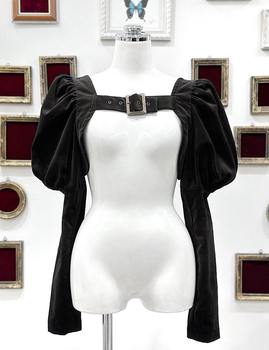 hm Puff Sleeve Bolero - black / F