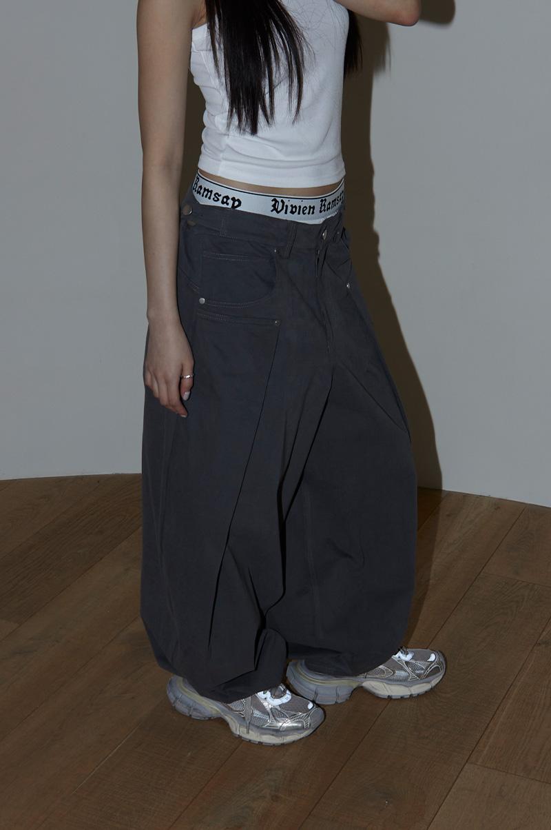 LOYOLA MEGA WIDE FOLDED COTTON PANTS