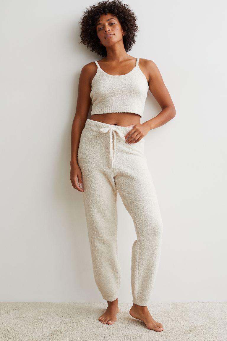 플러피 니트 조거 팬츠