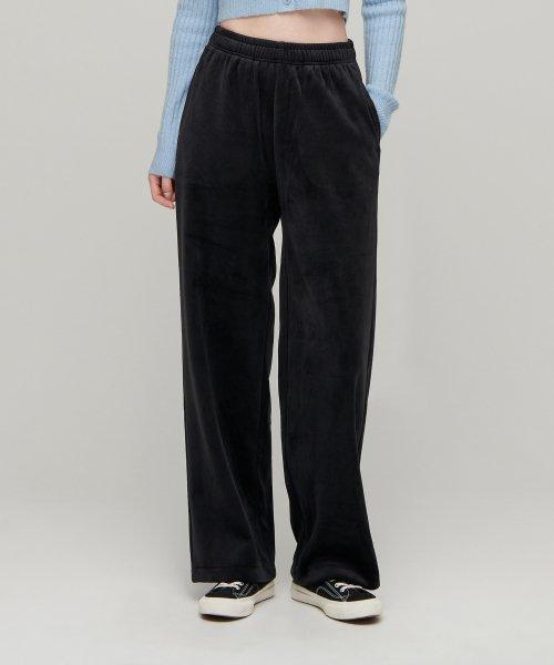 우먼즈 벨루어 코듀로이 라운지 팬츠 [블랙]