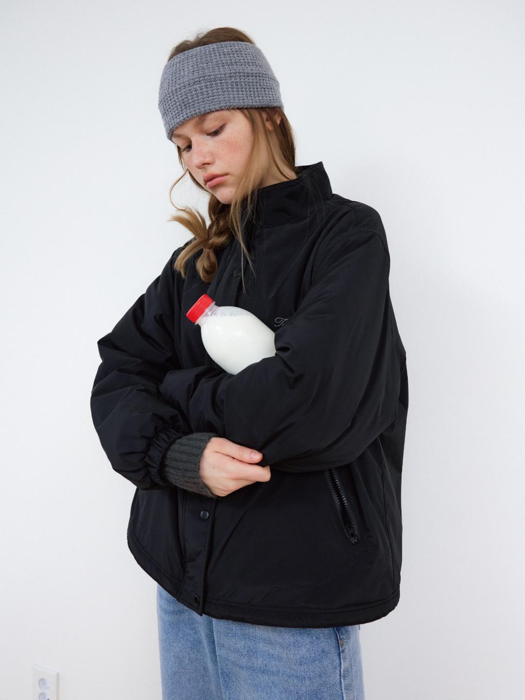 Light Fleece Jumper Jacket (Black)